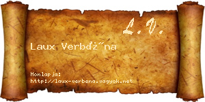 Laux Verbéna névjegykártya